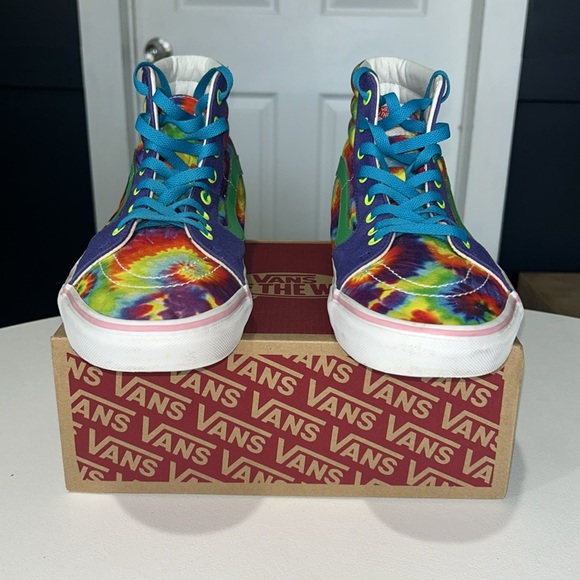 Vans Sk-8 High Customs “Tie Dye” Men’s Size 11.5 - Picture 4 of 8
